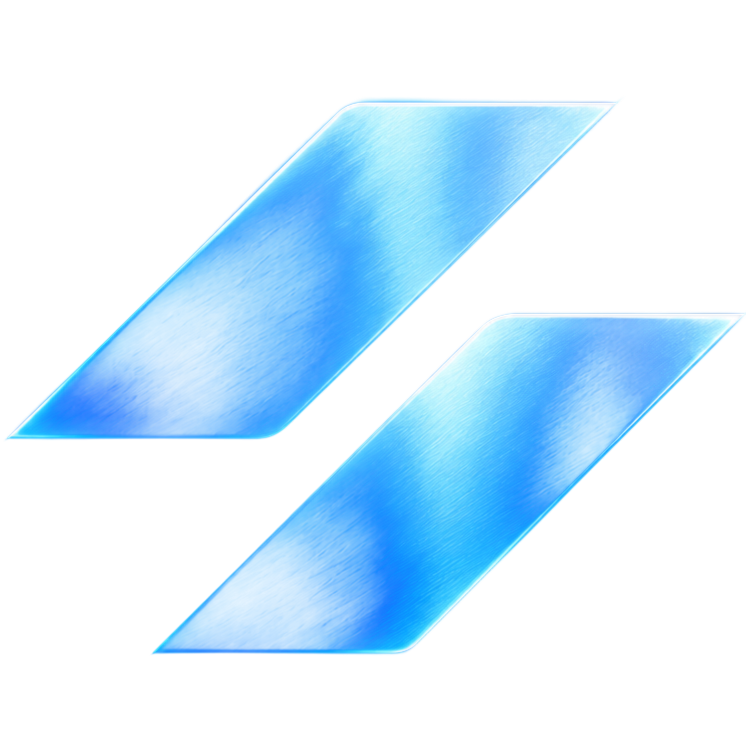Secured OS twin-slash mark in electric blue